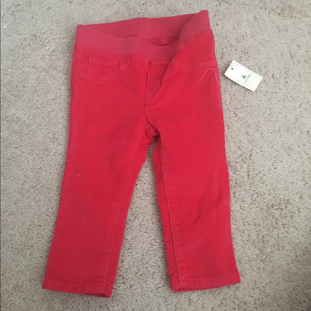NWT BABY GAP Red Corduroy Pants Size: 12-18M